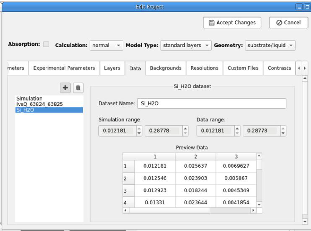 Adding a Dataset in the Data Tab